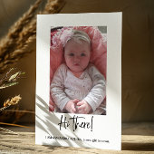 Foto Girl Birth Announcement Card Einladung