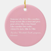 Foto Girly Pink Spaß Script Tante Tante Definition Keramik Ornament (Hinten)