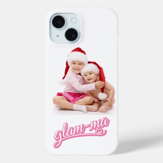 Foto Glamma pink/weiß Case-Mate iPhone Hülle (Rückseite)
