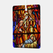 Foto Glass Nativity Image Baby Jesus Ornament Aus Metall (Vorderseite links)