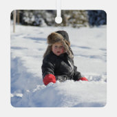 Foto Glass Nativity Image Baby Jesus Ornament Aus Metall (Rückseite)