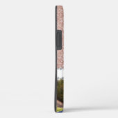 Foto Glitzer Rose Gold Diamond Monogramm Case-Mate iPhone Hülle (Rückseite / Rechts)