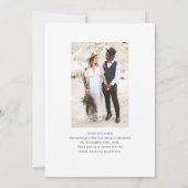 Foto glücklich immer nach Hochzeit Empfang Party Einladung (Rückseite)