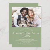 Foto glücklich immer nach Hochzeit Empfang Party Einladung (Vorne/Hinten)