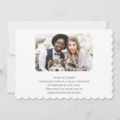 Foto glücklich immer nach Hochzeit Empfang Party Einladung (Rückseite)