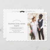 Foto glücklich immer nach Hochzeit Empfang Party Einladung (Vorne/Hinten)