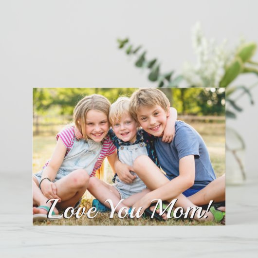 Foto, glücklicher Muttertag Einladung (Stehend Vorderseite)