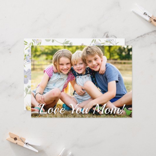 Foto, glücklicher Muttertag Einladung (Vorderseite/Rückseite Beispiel)