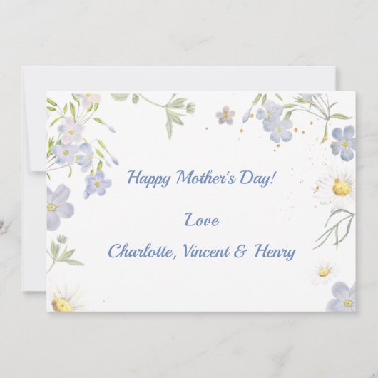 Foto, glücklicher Muttertag Einladung (Rückseite)