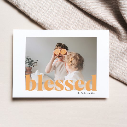 Foto | Glücklicher Thanksgiving Gesegnete Postkart Postkarte