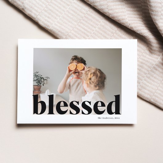 Foto | Glückliches Erntedankfest gesegnet Postkarte