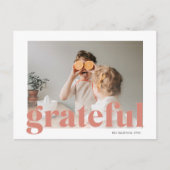 Foto | Glückwunsch Erntedankfest Rot dankbar Postkarte (Vorderseite)