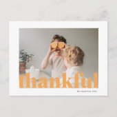 Foto | Glückwunsch Thanksgiving Dankbarkeit Postca Postkarte (Vorderseite)