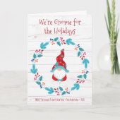 Foto Gnome für Ferien Niedlicher Spaß Rustikaler K Karte (Vorderseite)