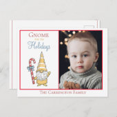 Foto Gnome für Weihnachten Weihnachten Postkarte (Vorne/Hinten)