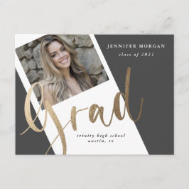 Foto Gold Abschluss Foto Ankündigung Postkarte