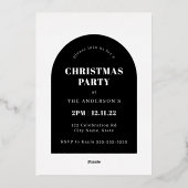 Foto Gold Arch Couple Party Folieneinladung (Rückseite)