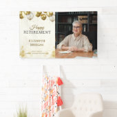 Foto Gold Ballon glückliche Rente Banner (Insitu)