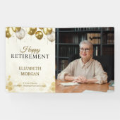 Foto Gold Ballon glückliche Rente Banner (Horizontal)