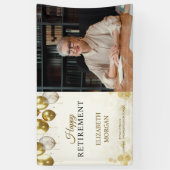 Foto Gold Ballon glückliche Rente Banner (Vertikal)