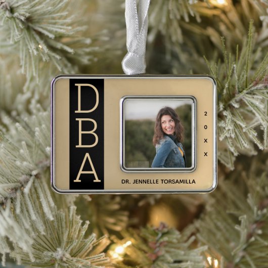 Foto Gold Black DBA Abschluss Rahmen-Ornament Silber (Baum)