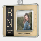 Foto Gold Black RN Nurse Rahmen-Ornament Silber (Links)