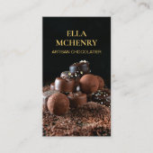 Foto Gold Black Stylish Chocolate Visitenkarte (Vorderseite)