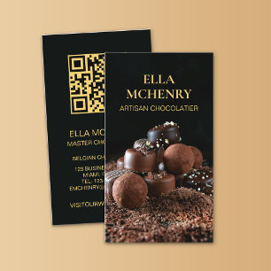 Foto Gold Black Stylish Chocolate Visitenkarte