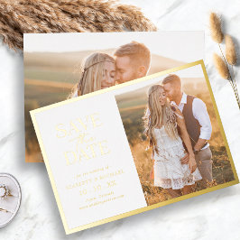 Foto Gold Foil Save the Date Folieneinladung