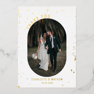 Foto Gold Foil Spritzer Vielen Dank Folien Feiertagskarte