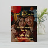 Foto Gold Foil Wedding Einladung (Stehend vorne)