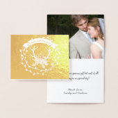 Foto Gold Foil Wreath Antlers Hochzeit Vielen Dank Folienkarte (Anzeige)