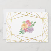 Foto Gold Frame Blume Ruhestand Party müde Einladung (Rückseite)