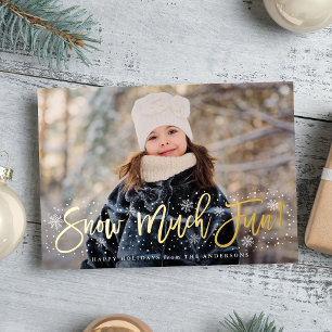 Foto Gold für viel Spaß Folien Feiertagskarte