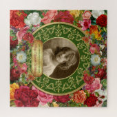 Foto Gold großartige Rose Gedenkfeier Dunkelgrün Puzzle (Horizontal)