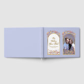 Foto Gold Lavender Floral Chic Hochzeit Gästebuch (Voll)