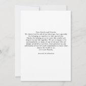 Foto Gold Letters Wedding Vielen Dank Dankeskarte (Rückseite)