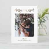 Foto Gold Merry & Verheiratet Erste Weihnachten (Stehend Vorderseite)