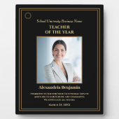 Foto Gold Personalize Award für Lehrer des Jahres  Fotoplatte (Vorderseite)