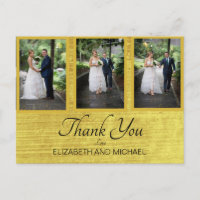 Foto Gold Rings Elegant Wedding Vielen Dank