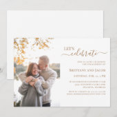 Foto Gold Wedding Party Einladung (Vorne/Hinten)