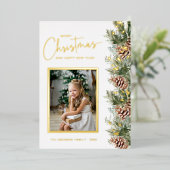 Foto Gold Weihnachtskarte Folien Feiertagskarte (Stehend vorne)