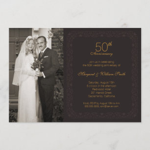 Foto Goldene 50. Hochzeitstag-Feier Einladung