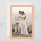 Foto Goldene Schleife Perlen und Prosecco Brautpar Einladung (Rückseite)