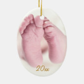 Foto-Goldhandmit buchstaben gekennzeichnetes Keramik Ornament (Hinten)