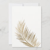 Foto Goldpalme elegant Save the Date (Rückseite)