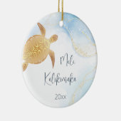 FOTO | Goldschildkröte | Hawaiianische Weihnachten Keramik Ornament (Rechts)