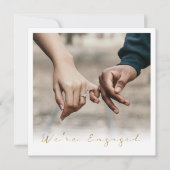 Foto, Goldskript verlobte Ankündigung Party (Vorderseite)