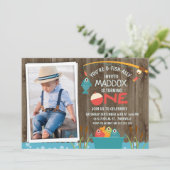 Foto Gone Fishing 1. Geburtstag Einladung (Stehend Vorderseite)