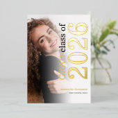 Foto Grad 2025 Gold Real Foil Ankündigung (Stehend vorne)